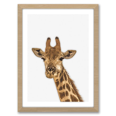 Little Giraffe - Minimalist Framed Wall Art